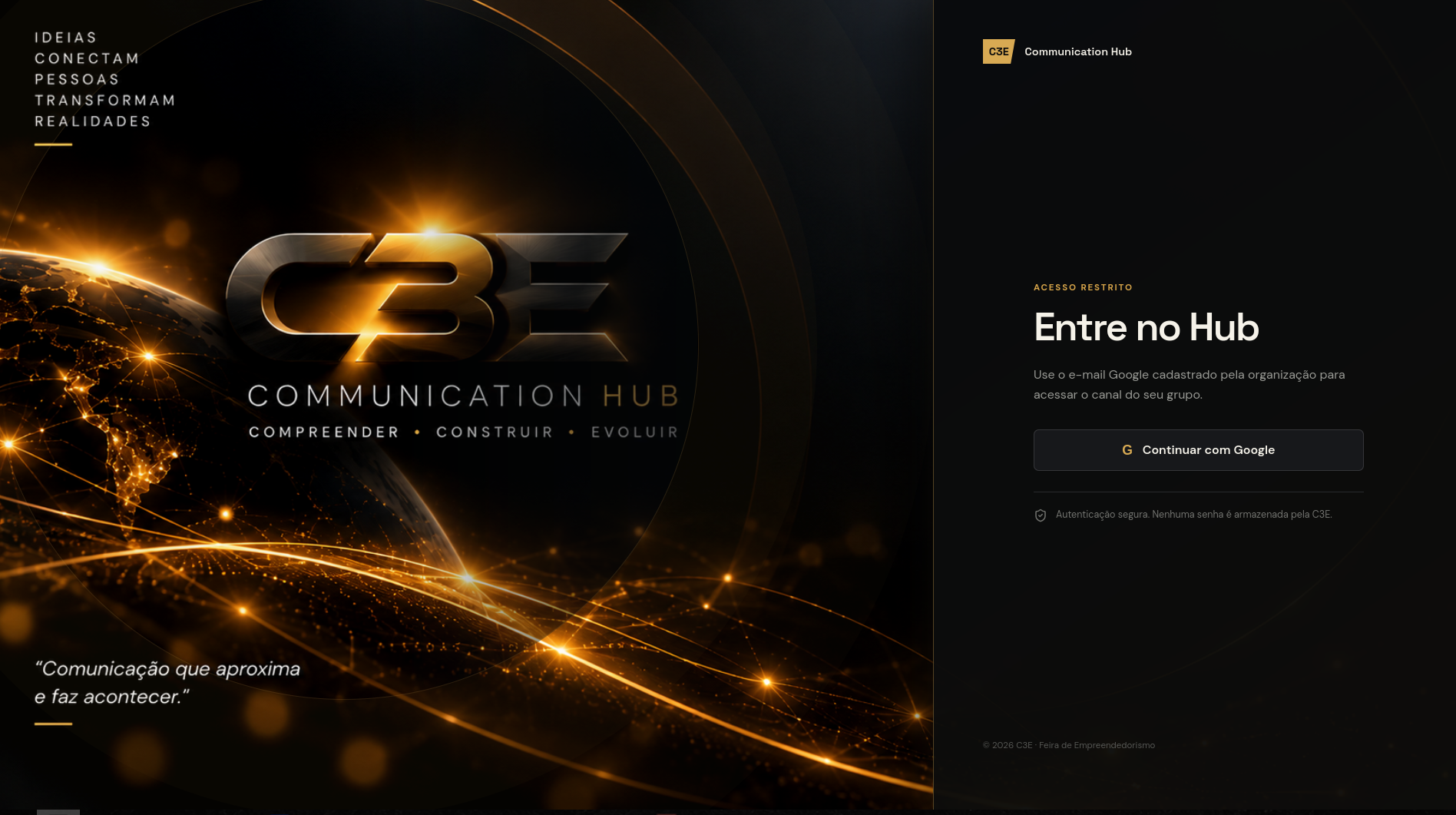 Acesso real Communication Hub